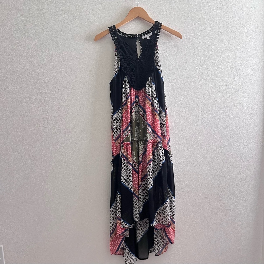 DR2 Multicolor Sleeveless Crochet Top Dress